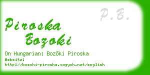piroska bozoki business card
