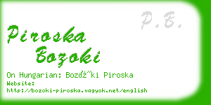 piroska bozoki business card